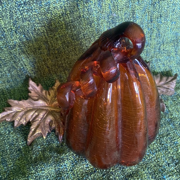 Crackle glass pumpkin - Picture 3 of 6